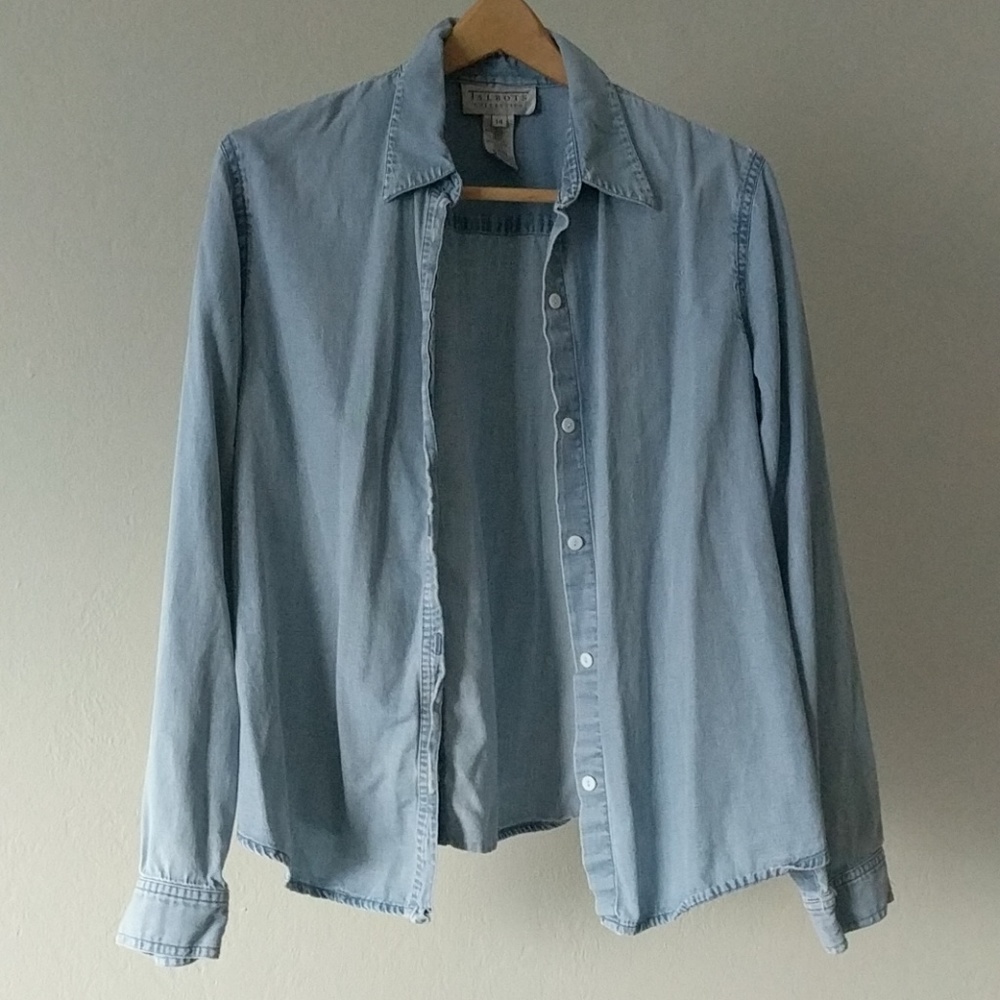 Vintage soft denim button up